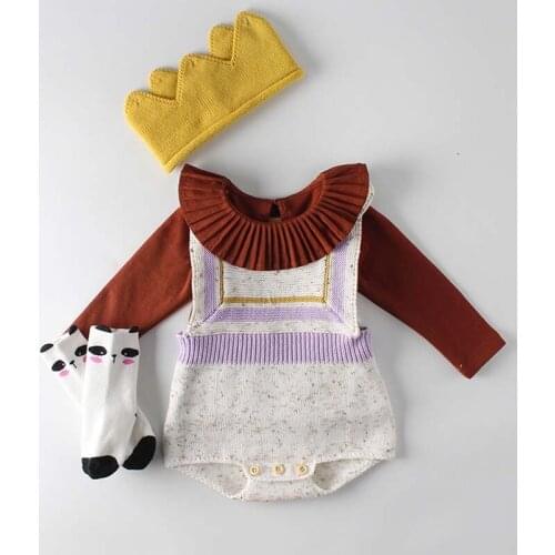 Baby Girls Knit Rompers Newborn Kid Baby Girl Boy Clothes Cotton Sleeveless Playsuit Baby Jumpsuit Toddler Rompers Overalls