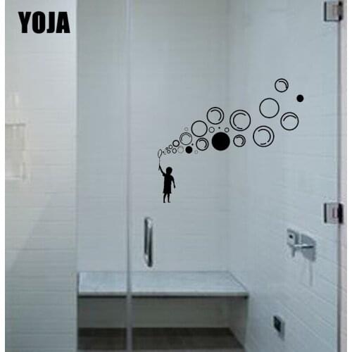 YOJA 25x29.4CM Childrens Room Decoration Bubble Wall Stickers Bathroom Glass Shower Applique G2-0226