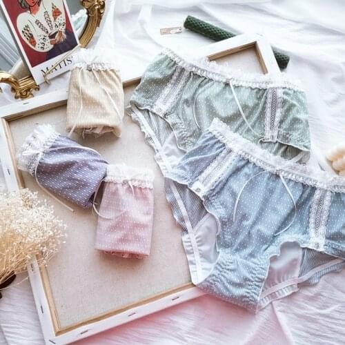 Womens Panties for Periods Plus Size Sexy Lace Bow Cute Menstrual Panties of Large Sizes Female Underwear Leakproof Briefs