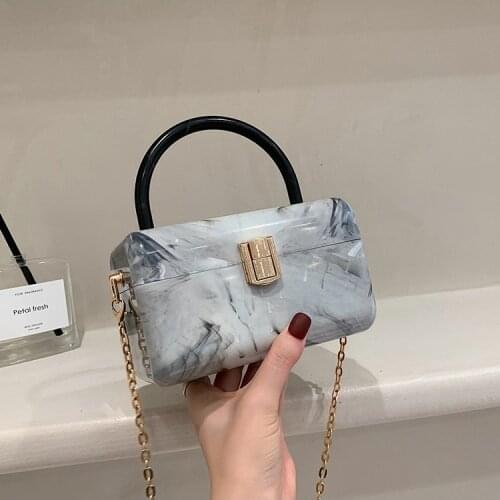 Candy Color Women Acrylic Purse Cute Crossbody Bags 2021 New Box Shape Handbags Evening Clutch Events Chain Shoulder Bag