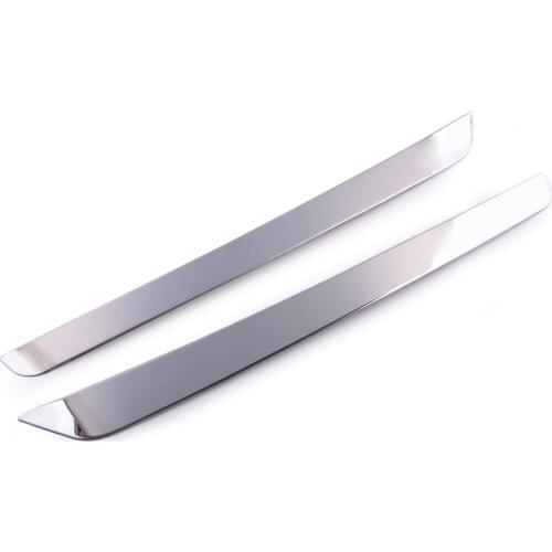 1 Pair Chrome Stainless Steel Front Left Right Bumper Bottom Cover Trim Protector Fit for Nissan Altima 2016 2017 2018