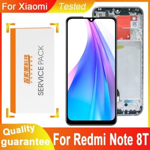 100% Tested 6.3" Display Replacement For Xiaomi Redmi Note 8T LCD Touch Screen Digitizer Assembly For Redmi Note 8T Display