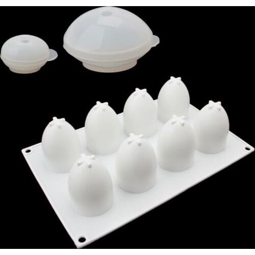 3D Easter Egg Baking Mold Silicone Mousse Cake Epoxy Resin Casting Pendant Molds Drop shipping