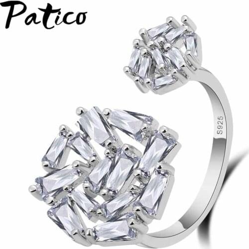 5A Zircon Engagement Rings for Women 925 Sterling Silver Wedding Rings Female Anel Austrian Crystals Jewelry Top Quality