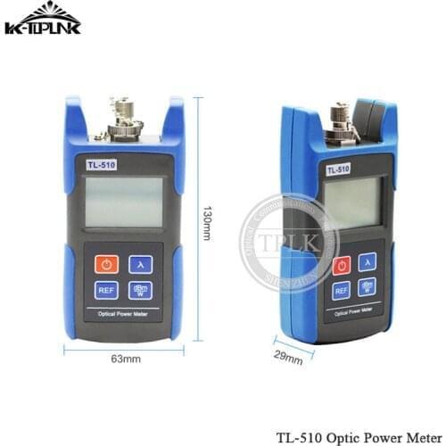 Free shipping TL-510 Fiber Optic Power Meter with FC/SC/ST/LC connector optional adapter Single Mode