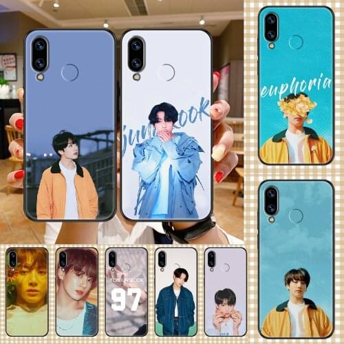 KPOP Jungkook Euphoria Phone case For Huawei Honor 6 7 8 9 10 10i 20 A C X Lite Pro Play black fashion prime tpu cell cover 3D