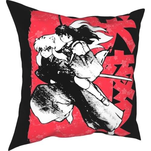 Demidemon Inuyasha Pillowcase Home Decorative Japanese Anime Cartoon Cushion Cover Throw Pillow for Car Double-sided Printing
