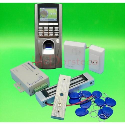 DIY Complete Fingerprint & rfid Card Door Access control system 350lbs 180kg Electric Magentic Lock Door Control System