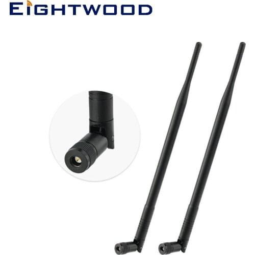 Eightwood 2-Pack 4G LTE 5dBi Omni SMA Plug Male Rubber Duck Antenna Cellular Aerial for Browning Trail and Hunting Camera