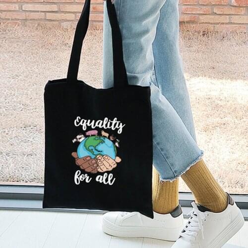Eco Friendly Shipping Bags Women Beach Canvas Tote Bags Korean Shoulder Shopper Bag Cloth Foldable Ulzzang Handbag for Girls