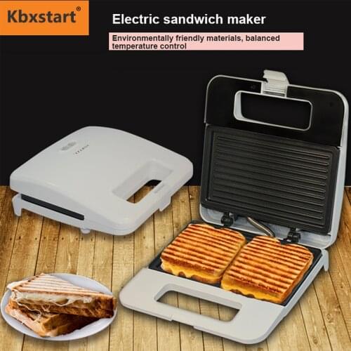 220V Electric Sandwich Maker Home Panini Breakfast Machine 2 Pieces Of Constant Temperature Toaster Non-stick Coating