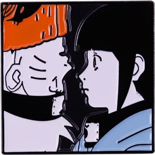 Uzumaki and Hinata Enamel Pin Anime Shippuden Badge Love cartoon couple Badge Jewelry