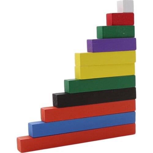 Montessori Materials Wooden Math Toys 1-10cm Number Sticks Colorful Ascending Count Stick Preschool Education Christmas