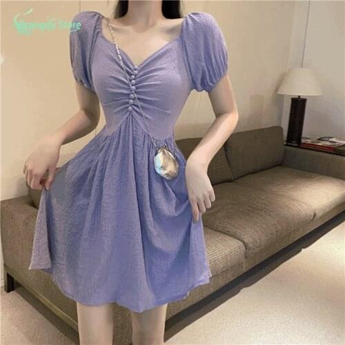 Dress 2021 new Korean fashion style aesthetic clothes fairy dresses cottagecore sukienka harajuku sexy mini dress wholesale