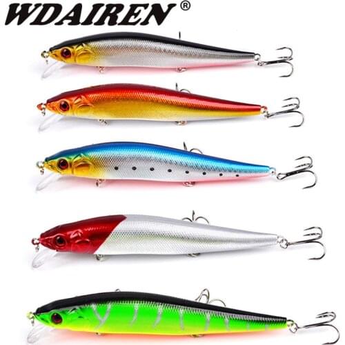 1Pcs Fishing Lure 140mm/23g Minnow Crankbait Wobblers 3D Eyes Perch Artificial Bait Pike Carp Bait Swim Bait Fishing Pesca