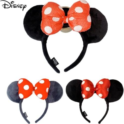 Disney Mickey hair bow headband Minnie Mickey Mouse Polka Dot Bow DY black ear headband Christmas hair accessories