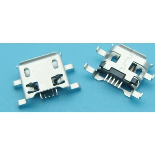 100pcs Micro 5P USB jack socket connector USB charging port For huawei C8500 C8600 C8813 U8818 U8150 T8300