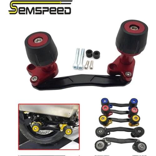 SEMSPEED Motorcycle Rear Crash Exhaust Pipe Slider Crash Protector Guard For PCX 150 XMAX300 250 Aerox155 NVX NMAX 155 150 125