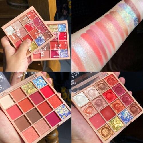 Shimmer Matte Eyeshadow Palette 16 Color Long lasting Glitter Eyeshadow Pallete Metallic Nude Pigment Waterproof Makeup Palette