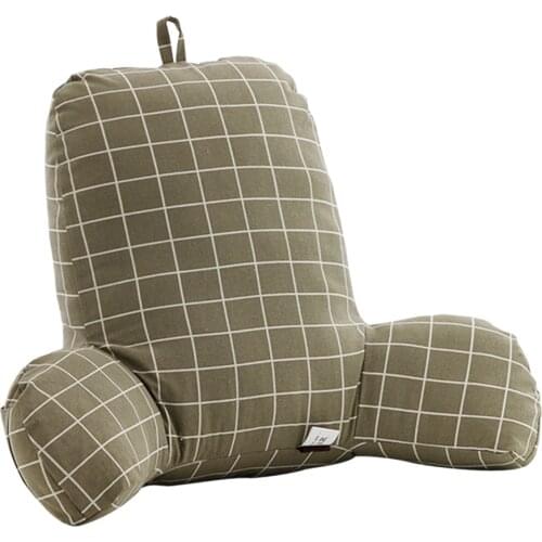 Comfy Reading Pillow Bedrest Chair Sofa Bed Support of Lumbar & Back, Feather Velvet Filled for Breathable Comfortable