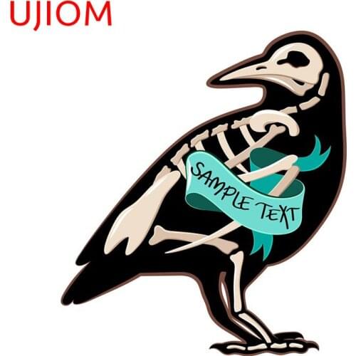 UJIOM Crow Living Room Decoration Bedroom Decor Wall Stickers Moisture Proof Kitchen Bathroom Cartoon Decorative Decals