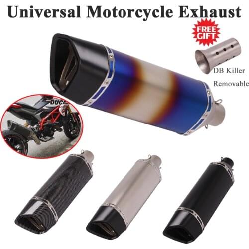51mm Universal Motorcycle Escape Exhaust Pipe Carbon Fiber Modified DB Killer Muffler Scooter For S1000RR F850GS ER6N Z900 MT07
