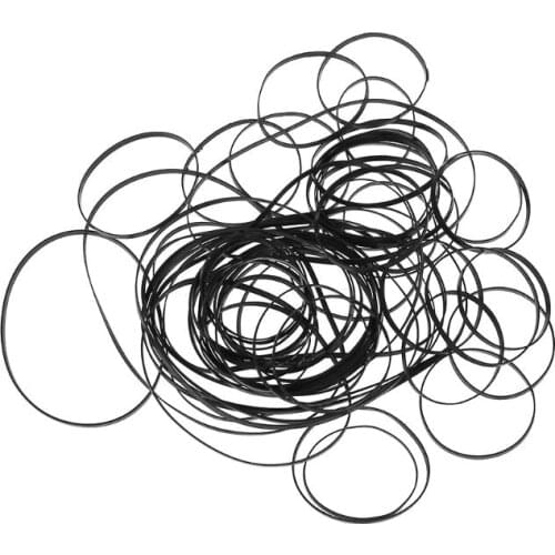 50PCS Universal Mix Cassette Tape Machine Belts Assorted Common Drive Flat Rubber Belt for CD DVD Recorders Walkman