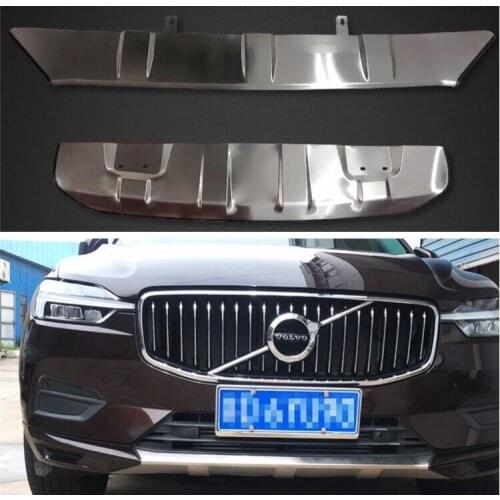 High Quality Stainless Steel Front & Rear Bumper Diffuser Protector Guard Skid Plate Cover For Volvo xc60 2018 2019 2020 2021