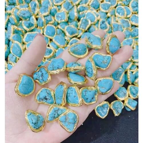 Jewelry Finings Beads Original Design,DIY Making Turquoise Space Beads Connector 10pcs24K Blue ,Hot Sell Beads