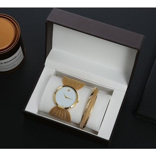 2021 Watch with Bracelet Set for Women Ladies Mesh Belt Fashion Bracelets Quartz Watch Set in Box Relogio Feminino Drop Shipping