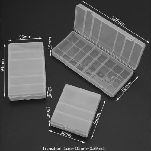 Hard Plastic Transparent Storage Box Case Cover Holder For AA / AAA Battery B85B