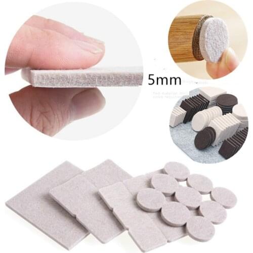 1pack Thicker Felt Furniture Pads Floor Scratch Protects Mute Feet Mat Round square Chair Table Self Adhesive DIY Accessories