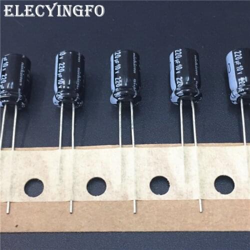 10pcs 220uF 10V NICHICON HD Series 6.3x11mm super Low Impedance 10V220uF Aluminum Electrolytic Capacitor
