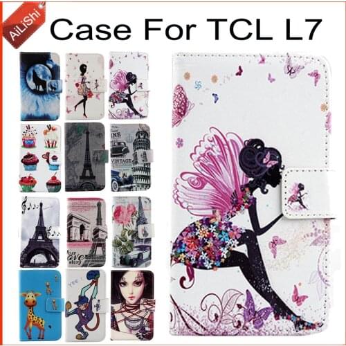 AiLiShi Case For TCL L7 Luxury Flip PU Painted Leather Case TCL Exclusive 100% Special Phone Cover Skin+Tracking