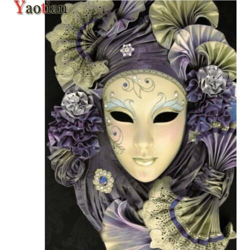 Diamond Embroidery New Mask Woman Art DIY 5D Diamond Painting Cross Stitch 3D Diamond Mosaic Kits Full Square/Round Drill