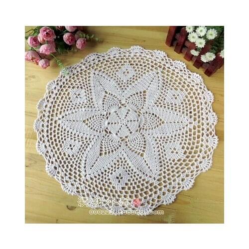 Free shipping fashion cotton crochet table cover table cloth for wedding decoration withe flowers coaster mat pad coaster