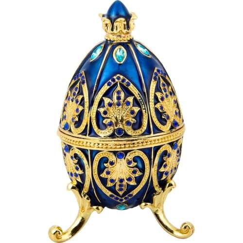 FABERGE EGG Brand Metal Material Beautiful Egg Jewelry Box for home decor