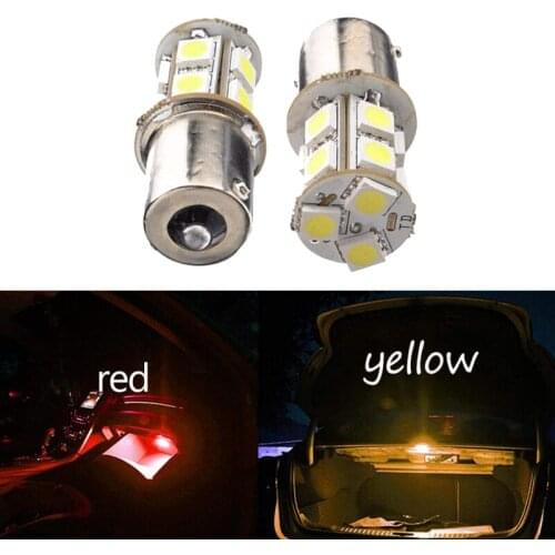 For 2pcs White 12V 24V P21W 1156 BA15S Led Bulbs 5050 13 SMD Led 1073 1093 Interior Light Turn Signal Bulb Tail Lamp Amber