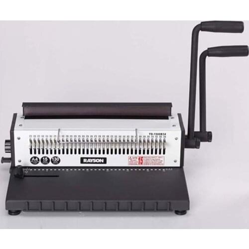 Double coil iron ring A4 binding machine full drawing knife calendar document album punching machine