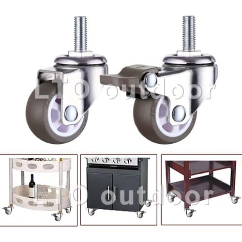 Super Mute Wheels Casters,Rubber Wheel ,No Nosie,1/1.25/1.5/2inch,For Table,Sofa,Showcase,Furniture Hardware