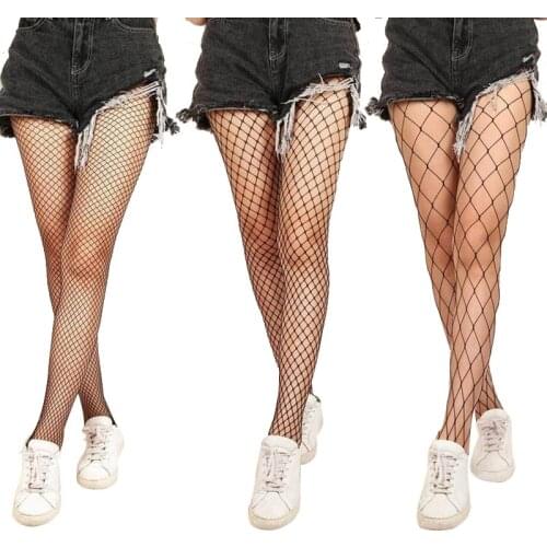 Party Hollow Out Sexy Pantyhose Female Mesh Black Women Tights Stocking Slim Fishnet Stockings Club Party Hosiery
