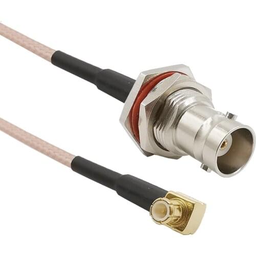 MCX Plug to BNC Female RG316 pigtail cable Bulkhead Mount 50 Ohm BNC Female to MCX Male Right Angle Adapter Cable