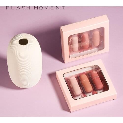 Pudaier mini Capsule Lip Glaze mirror effect non-sticking cup waterproof long lasting sexy red moisturizing matte lip tint PD087