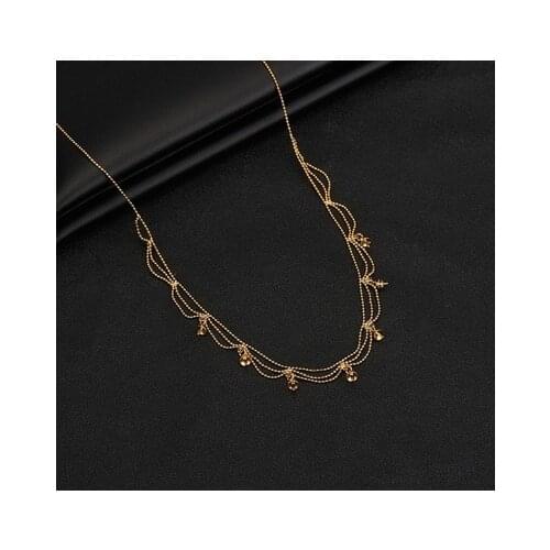 Multilayer Gold Pendant Necklace for Women Simple Fashion Choker Necklaces Collar Neck Chain Collier Femme Jewelry Gift