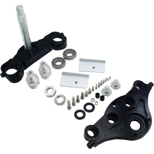 Motorcycle CNC Billet 11 Degree Wheel KO Raked 21"/23"/ Triple Trees Kits For Harley Touring Electra Glide FLT FLTR 1997-2013