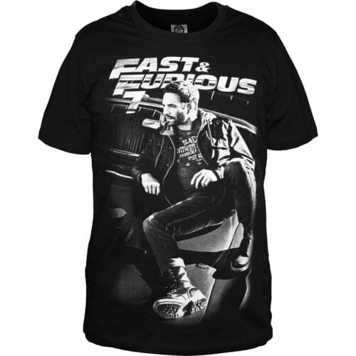 Furious 7 Fashion T Shirt Men Paul Walker Fast Furious Women Men O-Neck T-Shirt Casual Short Sleeve Tshirt Print S-5XL