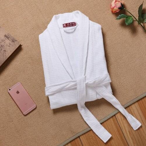 Men Robe Waffle Cotton Kimono Robe Nightwear Kimono Sleepwear Nightgown Dressing Bathrobe Dressing Gown Plus Size XXL Summer