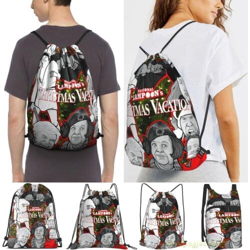 National Lampoons Christmas Vacation Tribute Art Men Outdoor Travel Gym Bag Waterproof Drawstring Backpack Women Fitness Bags