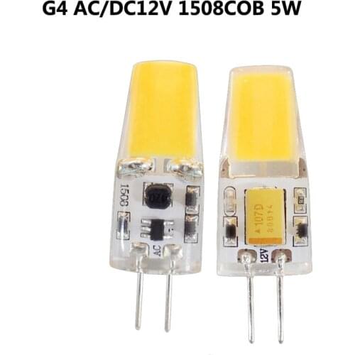 Newest Mini G4 LED Lamp 12V DC/AC 5W LED G4 Bulb Chandelier Light Super Bright G4 COB LED Light Lampada LED Replace Halogen