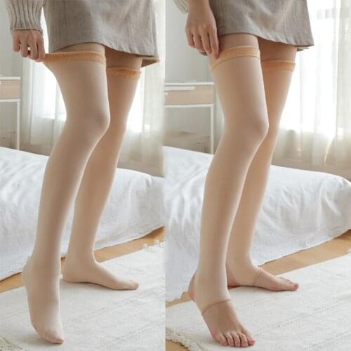 New Winter Nylon Women Stockings Increase Down Stocking women Thicken Overknee Hosiery Thigh High Medias De Mujer Knee stockings